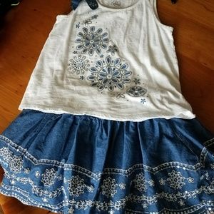Justice Two-piece tank and skirt outfit
